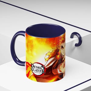 Kyojuro Rengoku-mok, Demon Slayer-beker, anime-koffiemok, 11oz, 15oz, keramieken drinkgerei van hoge kwaliteit afbeelding 8