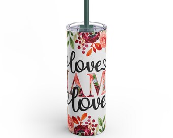 Mama Love, Gifts for Mom, Mothers Day, Maars Maker Skinny Matte Tumbler, 20oz