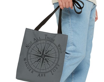 Not All Those Who Wander are Lost Double Sided Tote Bag (AOP) Lord of the Rings LOTR