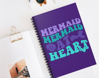 Mermaid at Heart Spiral Notebook - Ruled Line