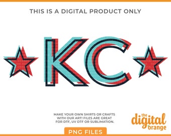 KC Star Offset PNG Bundle | Kc Current Soccer Art | Kansas City Soccer Digital Download | Kc Baby Shirt | Teal Town Sublimation/Dtf
