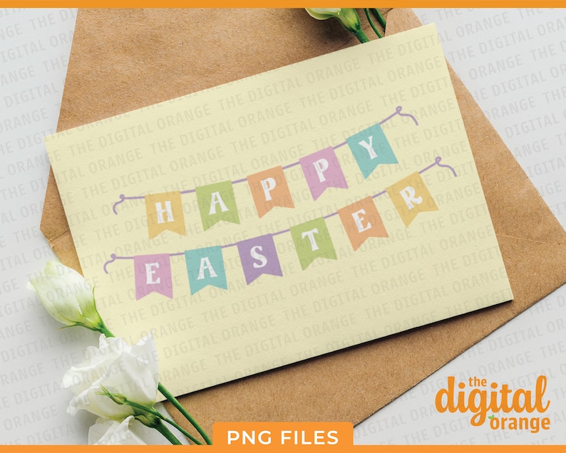 Happy Easter Banner PNG Bundle | Clip Art | Easter Digital Download ...