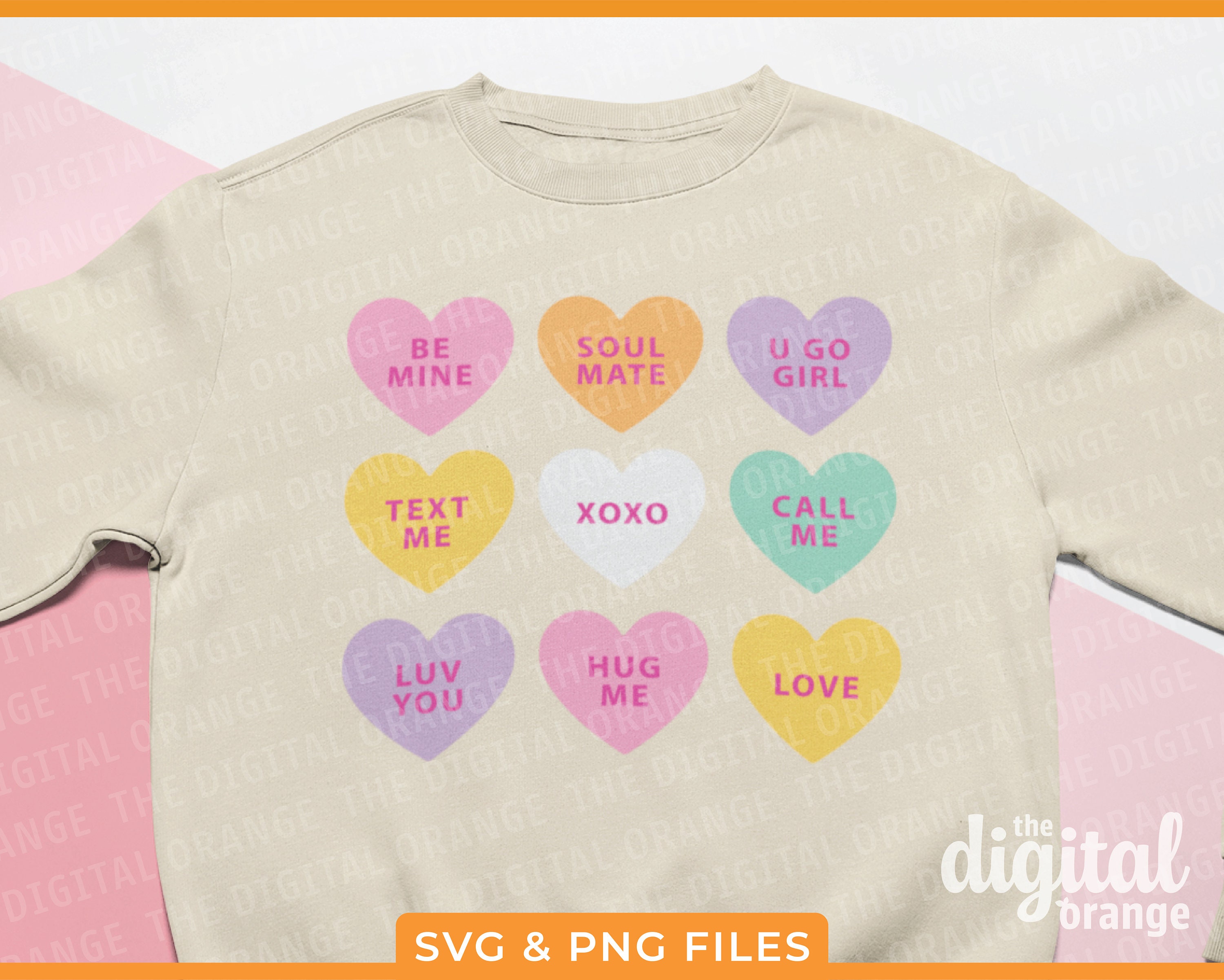 Valentine's Day Candy Heart SVG & PNG Design | Valentines Day Tshirt ...