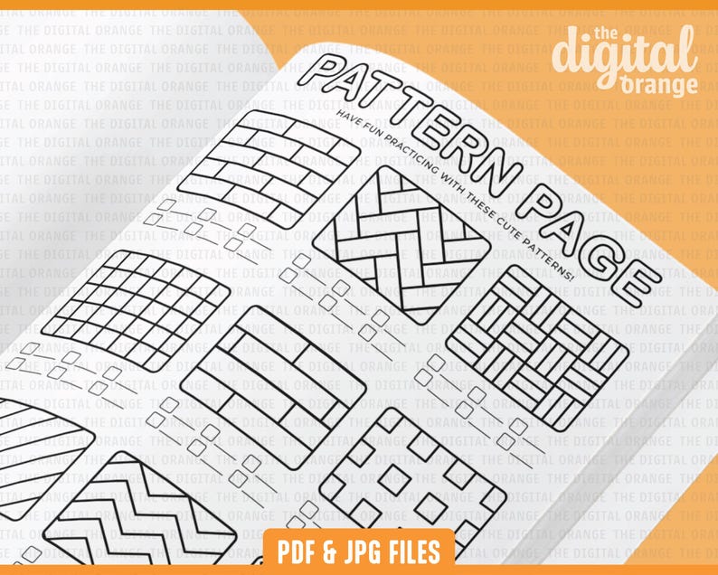 Pattern Printable Coloring Book Test Page Bundle | Marker Swatch Page ...
