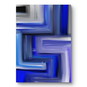 Abstract Blue Geometric Print: Modern Wall Art (Digital Download