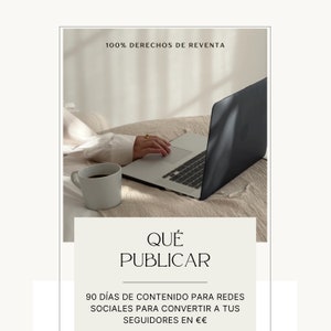90 días de contenido | Método faceless en español | ebook con derecho de reventa | contenido faceless