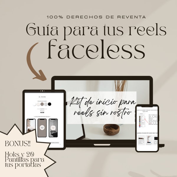 Kit de inicio para Reels de Instagram faceless totalmente personalizable para vender