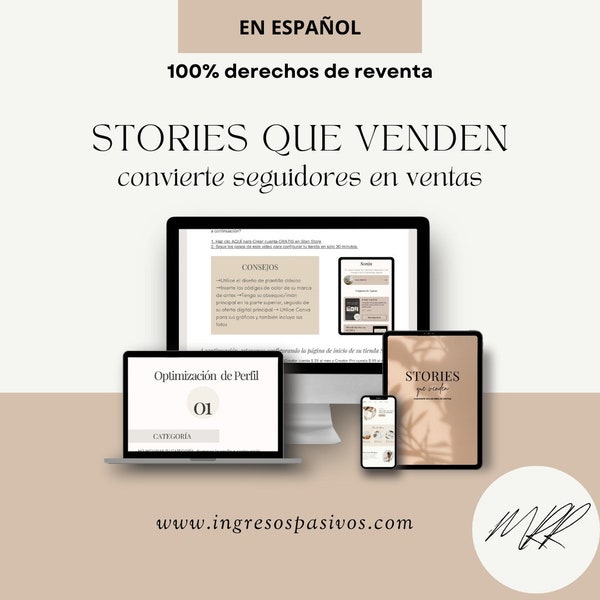 Stories que Venden | Cómo Vender con tus Historias de Instagram | Ebook con Derechos de Reventa MRR PLR