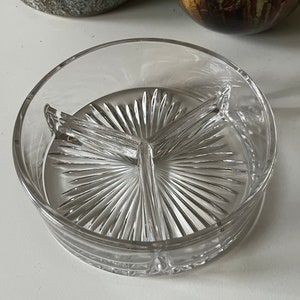 Vintage Clear Depression Glass Divided Relish Dish