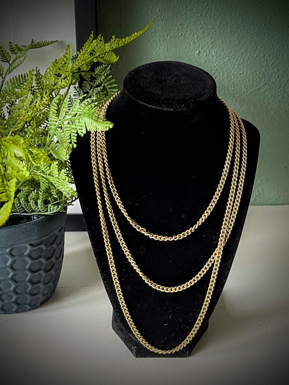 60" Napier Gold Filled Curb Chain Necklace ( 1/20t