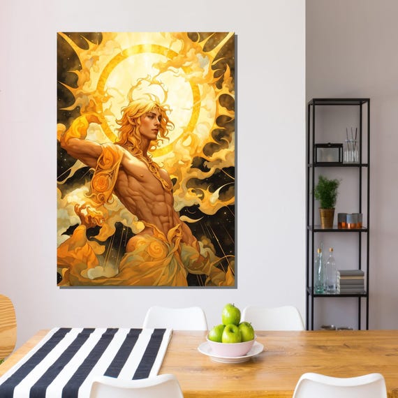 Apollo Canvas Print: Golden Greek Mythology Wall Art - Etsy