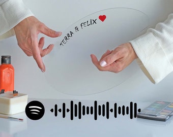 Mit Spotify-Code, Farbmischpalette, Geschenk für Künstler, personalisierte Künstlerpalette, Mischpalette, klare Acrylfarbenpalette, für ihn