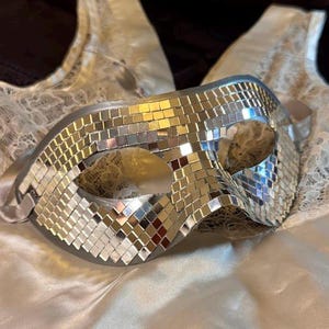 Costume Disco Fantasy Mask, Add Sparkle-Mystery to the Bedroom, Fun-Sensual Accessory for Bachelorette, Halloween, Parties