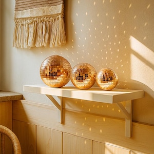 Disco Ball Set of 3 High Quality , Large Disco Ball, Retro Decor, TableTop Disco Ball, Ambient Ambiance, Home-Office-Cafe Decor, Weeding,