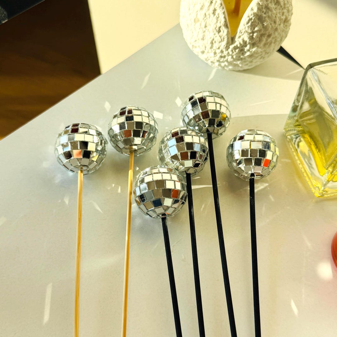 Mini Disco Ball Reed Diffuser Sticks | Glam Home Decor Refill Reeds ...