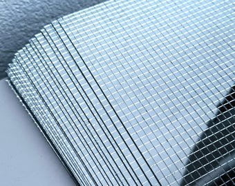 5 mm, Self Adhesive Disco Mirror Tiles: 5x5mm Real Glass Mosaic, 30x30cm Plaque,