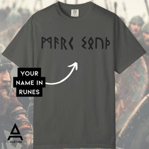 Custom Viking Runes Comfort Colors Shirt | Elder Futhark Name Tee | Norse Mythology Gift