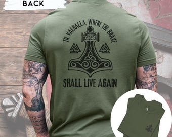 Thor’s Hammer Valknut T-Shirt | Viking Norse Mythology Tee
