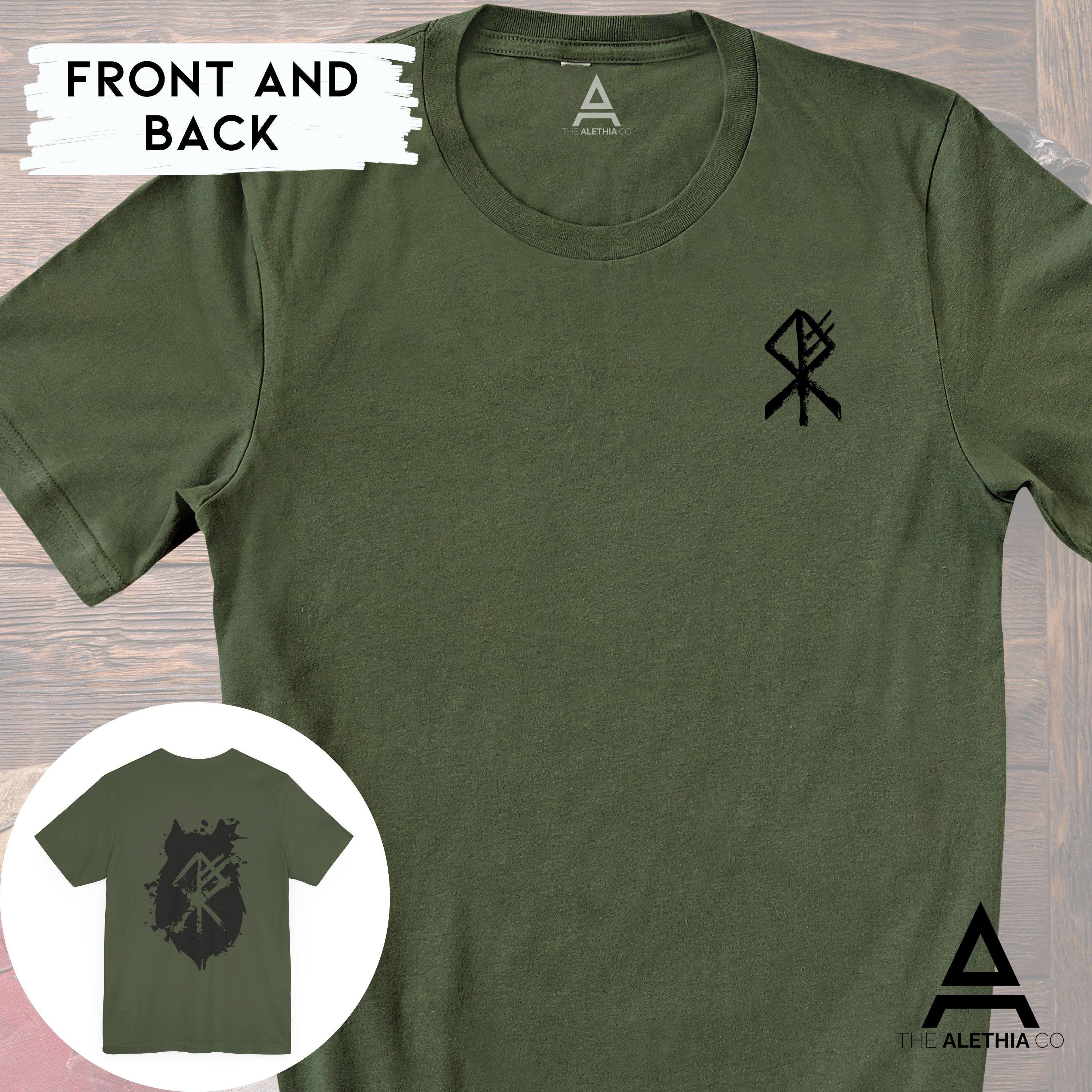 Wolf Rune Bind Viking Wolf Bind Rune Shirt, Norse Mythology Apparel for Him or Her ...