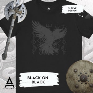 Raven Runes Black Norse Shirt | Odin’s Symbols