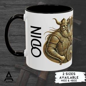 Odin Gates of Asgard Mug | Norse Mythology Coffee Cup | Viking Gift 11oz & 15oz