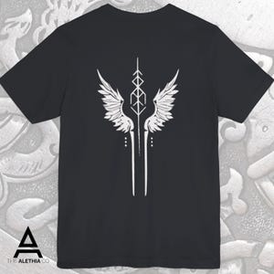 Wings of Valkyrie Shirt | Viking Norse Design | Vintage Black