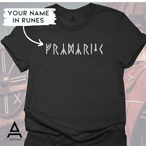 Custom Viking Runes T Shirt | Name in Elder Futhark | Personalized Norse Shirt