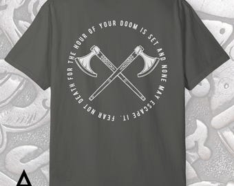 Fear Not Death Viking Axe Tee | Norse Warrior Shirt | Viking Motivational Tshirt