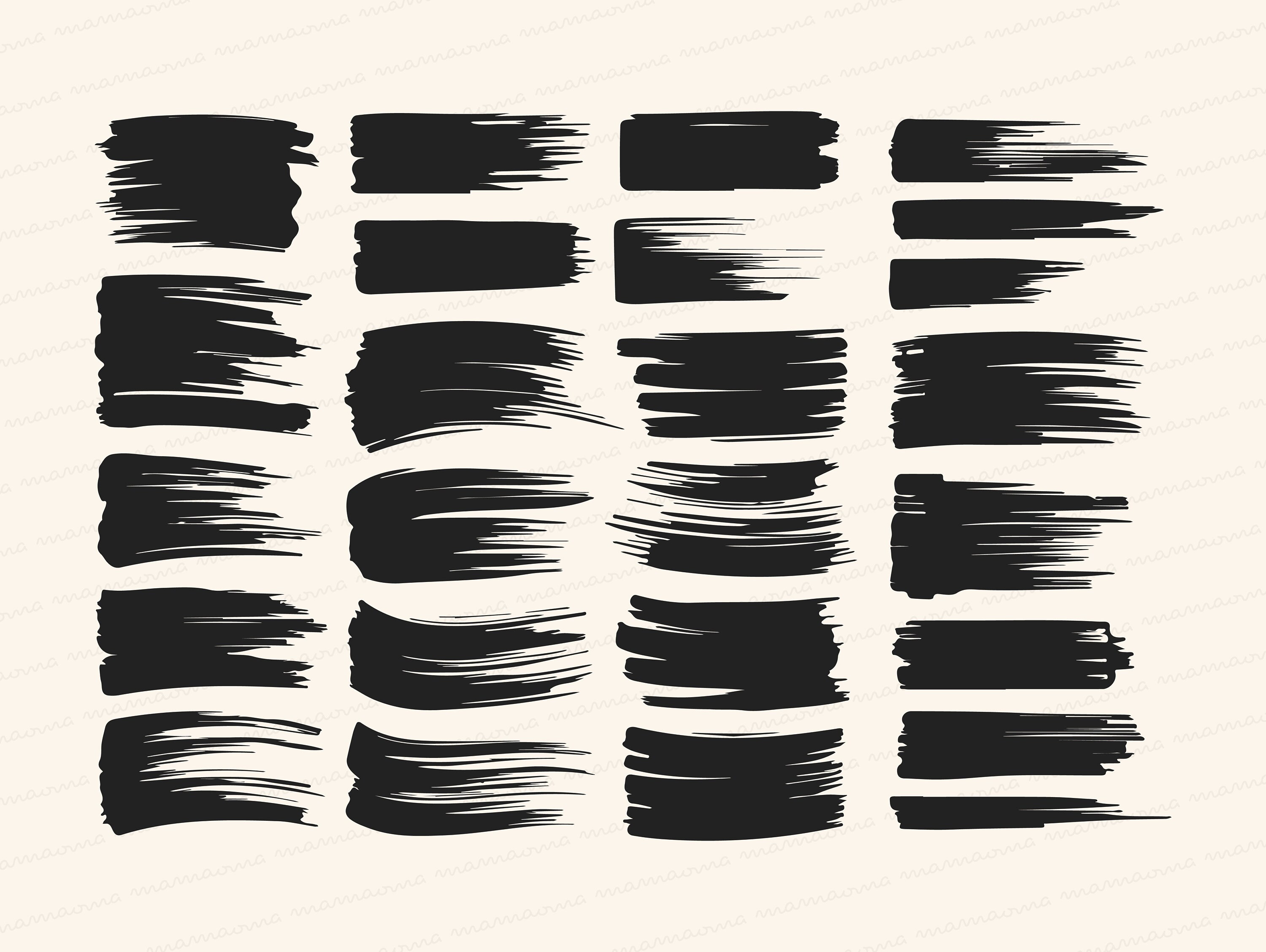 Paint Brushes SVG Bundle, Paint Line Svg, Brush Stroke Svg, Brush