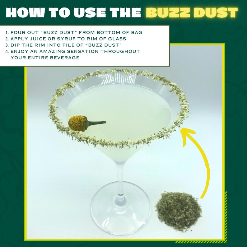 Buzz Buttons Edible Flowers for Cocktails Grown in USA Freeze Dried Buzz Button Freeze Dried