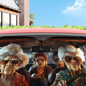 Fierce Grannies Car Windscreen Sun Shades