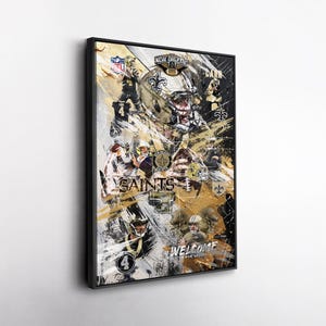 Derek Carr New Orleans Saints Pop Art Canvas – Vibrant NFL Wall Print, Football Gift, Home, Office, or Man Cave Decor