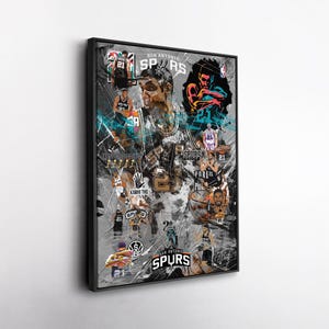 Tim Duncan San Antonio Spurs Pop Art Canvas – Vibrant NBA Wall Print, Basketball Gift, Sports Decor for Home, Office, or Man Cave
