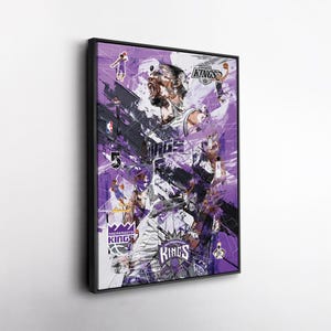 De&#39;Aaron Fox Sacramento Kings Pop Art Canvas – Vibrant NBA Wall Print, Basketball Gift, Sports Decor for Home or Man Cave