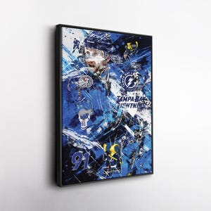 Steven Stamkos Tampa Bay Lightning Pop Art Canvas – Vibrant NHL Wall Print, Hockey Gift, Home, Office, or Man Cave Decor