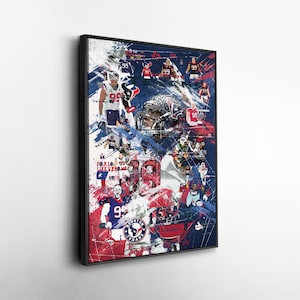 J.J. Watt Houston Texans Pop Art Canvas – Vibrant NFL Wall Print, Football Gift, Home, Office, or Man Cave Decor