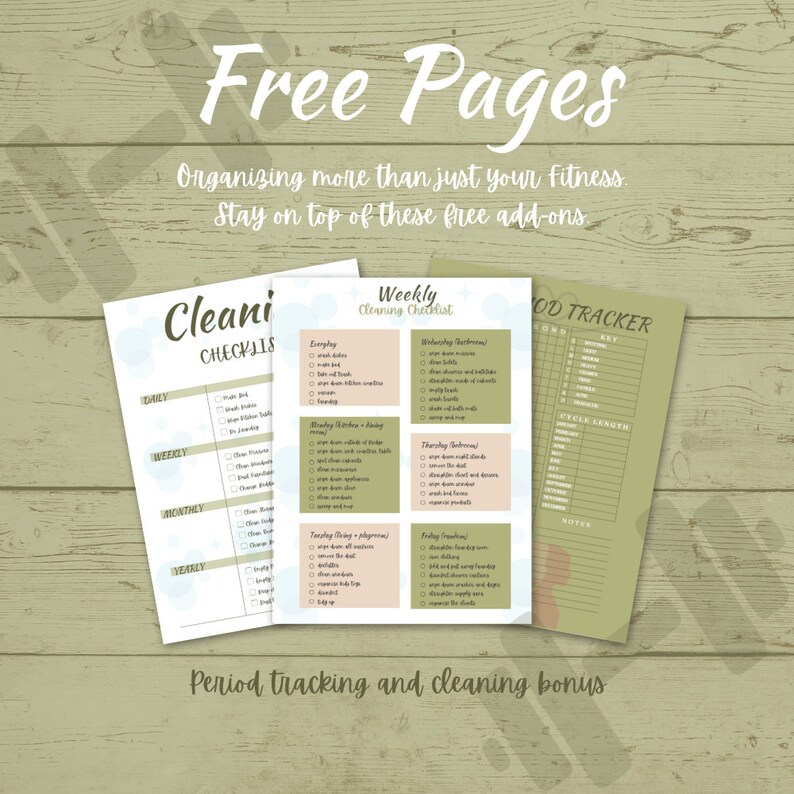 Fitness Planner, Goodnotes, Notability, Digital Fitness Planner