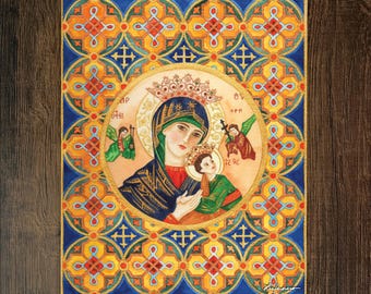 Our Lady of Perpetual Help Digital Art Print | Modern Catholic Art - Etsy