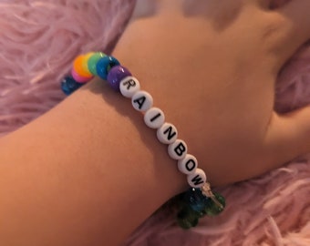 Rainbow Kandi single bracelet