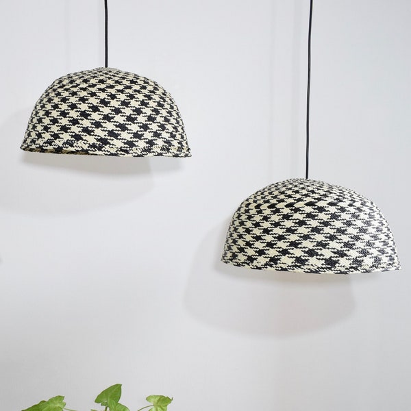 Natural Handmade Lamp Shade, Ceiling Light Fixture, Woven Lamp Shade, Farmhouse Chandelier