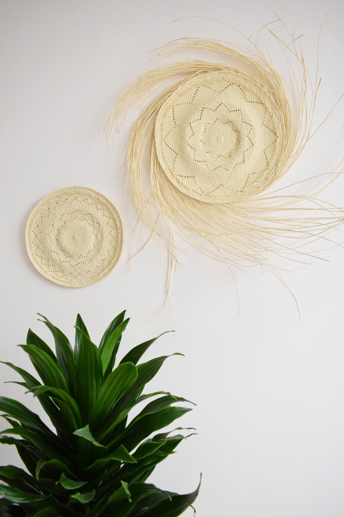 Home Decor Woven Hanging Wall Art Natural, Handmade Simple Room