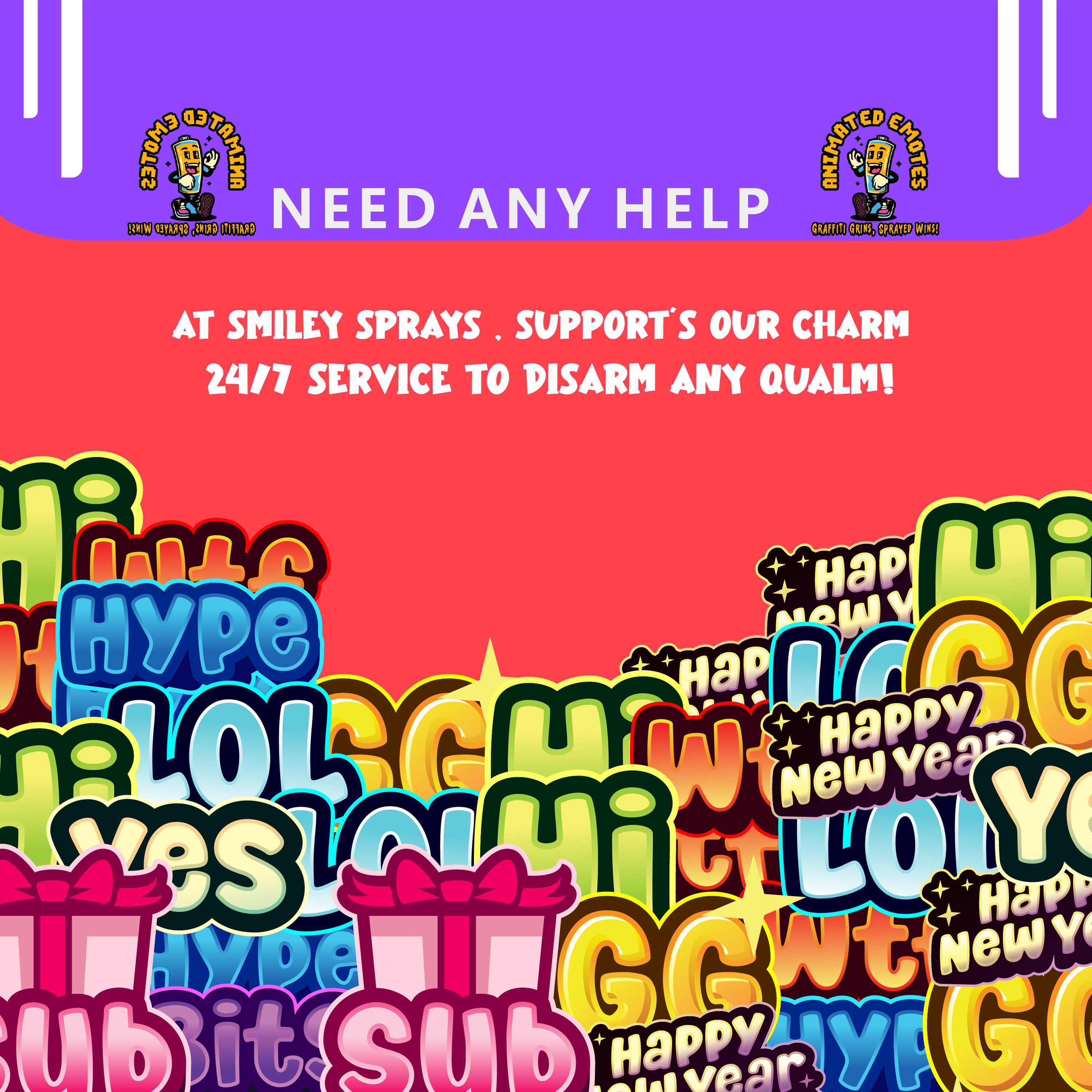 9 Cool Static Text Emotes for Twitch, Kik, Discord, and More! - Etsy