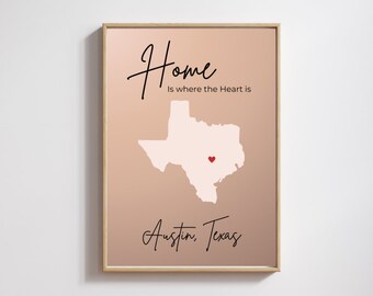 Austin Texas City Skyline Printable Wall Art Downloadable Prints State ...