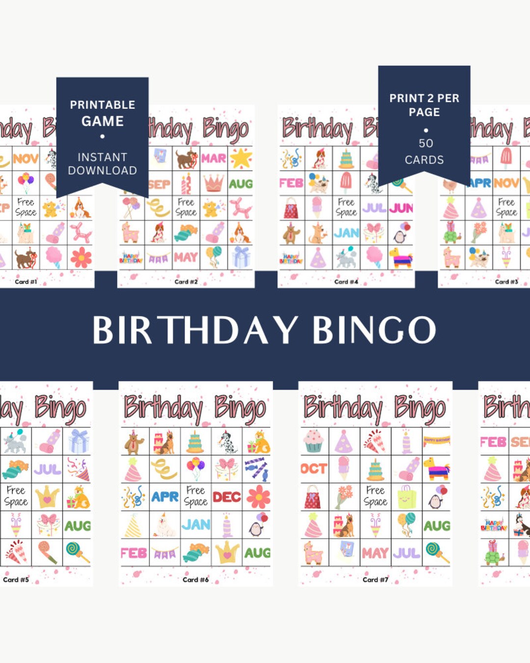 Birthday Bingo Printable - Etsy