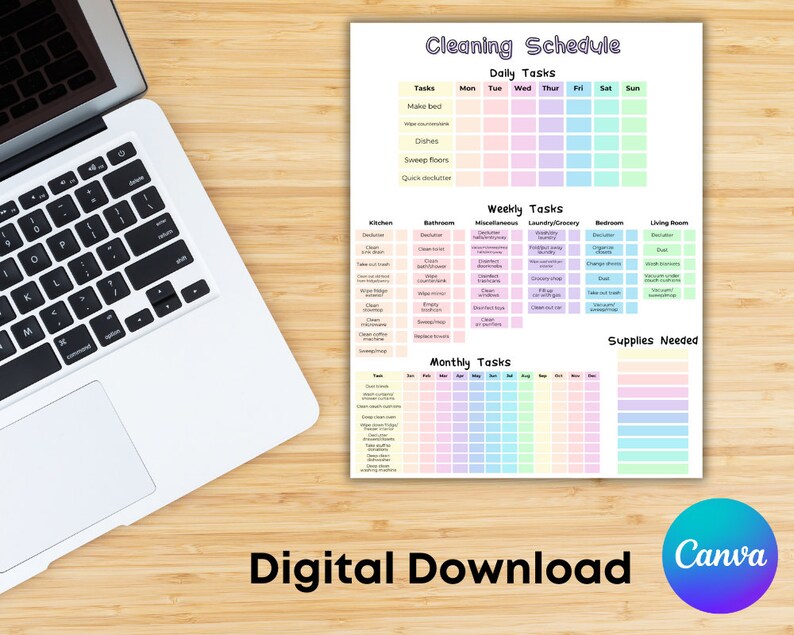 House Cleaning Printable - Etsy