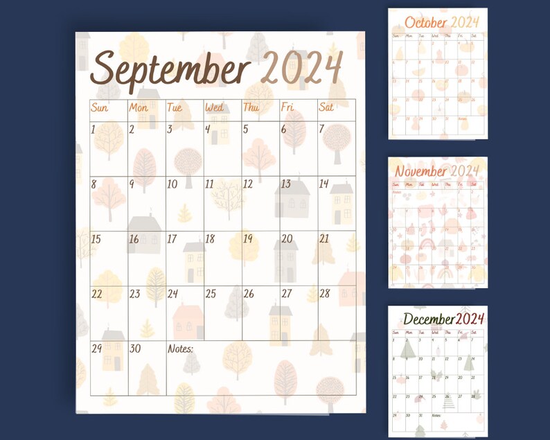 20242025 Printable Calendar Etsy
