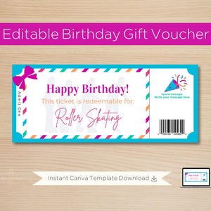 Roller Skating Birthday Ticket