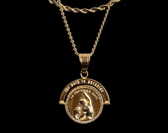 Hercules vs. Achelous - Double Sided Pendant | Stoicism Greek God | Mens Jewelry Necklace | Gift For Him | Marcus Aurelius