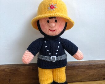 Hand knitted Fireman Dan