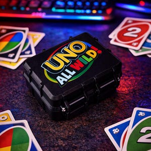 3D Printing UNO Card Deck Storage Box |  Durable Travel Organizer|For Family Game Night|Flip-Top Card Storage Box |Card Holder Case |Gift